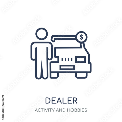 Dealer icon. Dealer linear symbol design from Activity and Hobbies collection.