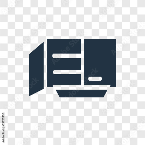 Cabinet vector icon isolated on transparent background, Cabinet transparency logo design