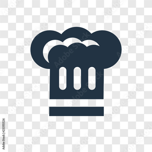 Chef hat vector icon isolated on transparent background, Chef hat transparency logo design
