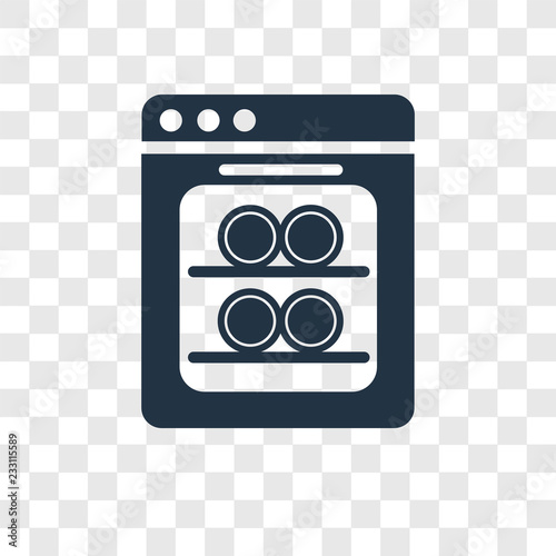 Dishwasher vector icon isolated on transparent background, Dishwasher transparency logo design