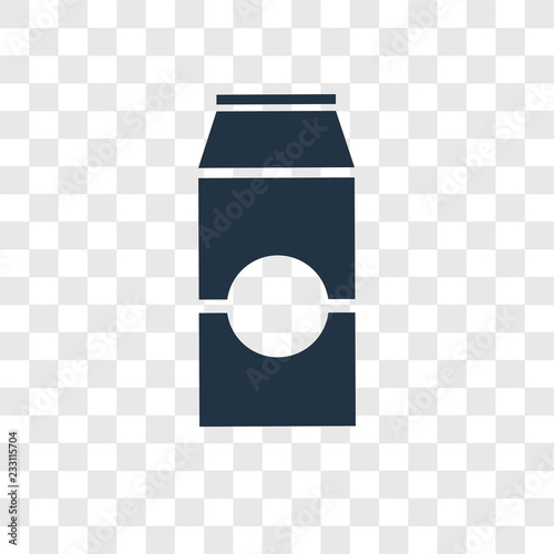 Milk vector icon isolated on transparent background, Milk transparency logo design
