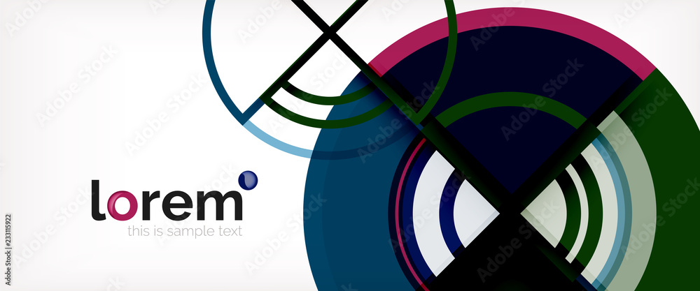 Obraz premium Vector abstract colorful circles background