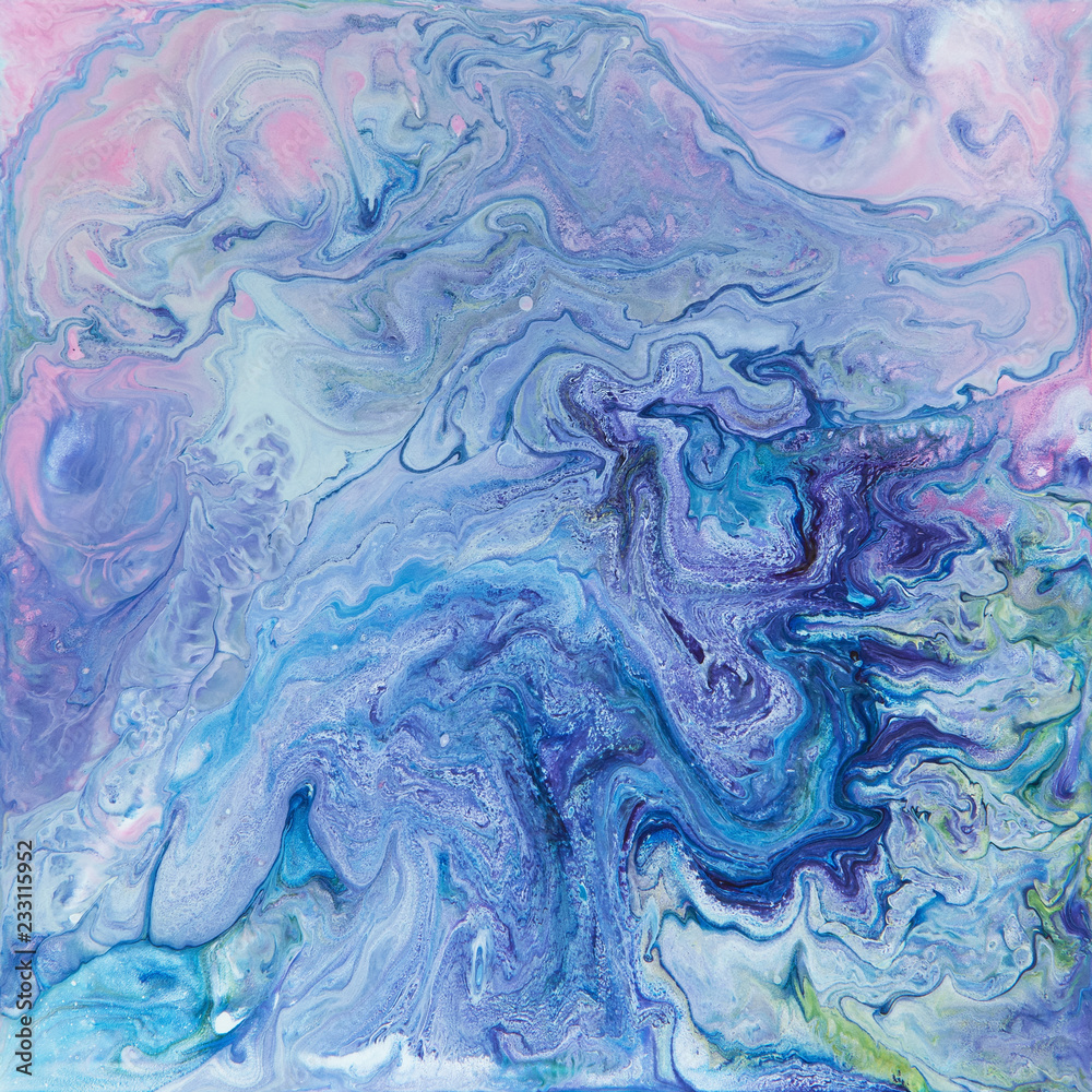 Colorful rose and blue wavy texture. Abstract acrylic painting. Fluid art. Colorful rose and blue wavy texture. Abstract acrylic painting. Fluid art.