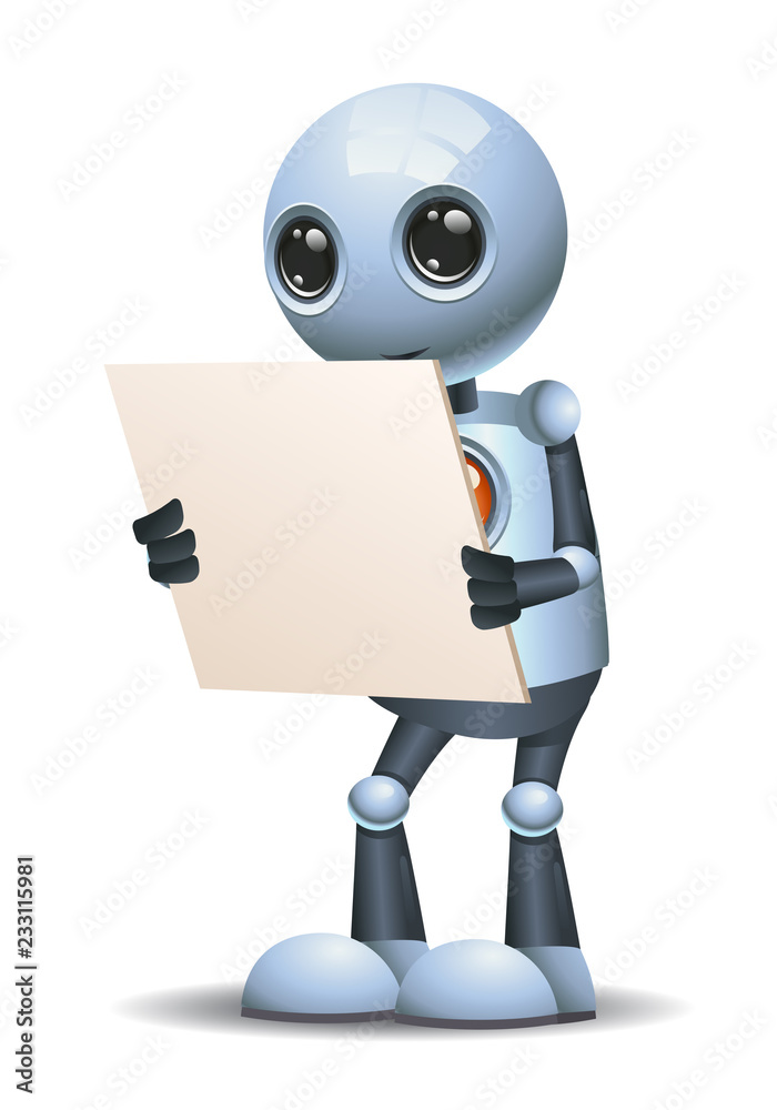 little robot businessman checking report little robot businessman checking report