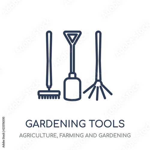 Gardening tools icon. Gardening tools linear symbol design from Agriculture, Farming and Gardening collection.