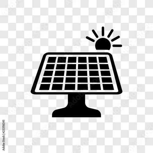 Solar panel vector icon isolated on transparent background, Solar panel transparency logo design