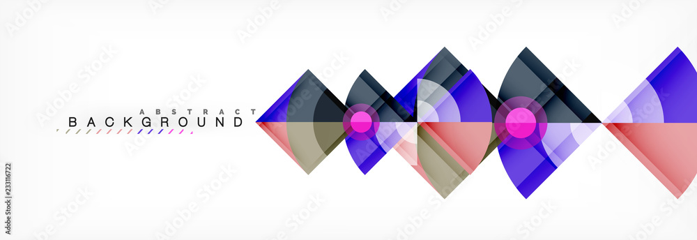 Triangles and circle geometric background Triangles and circle geometric background