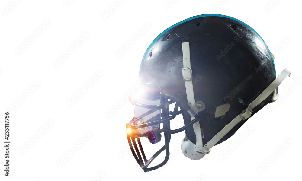 Fototapeta premium Rugby helmet on white