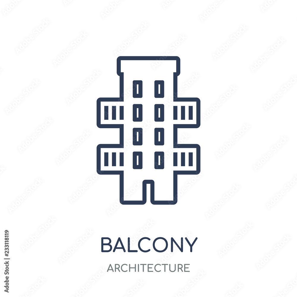 Balcony icon. Balcony linear symbol design from Architecture collection.