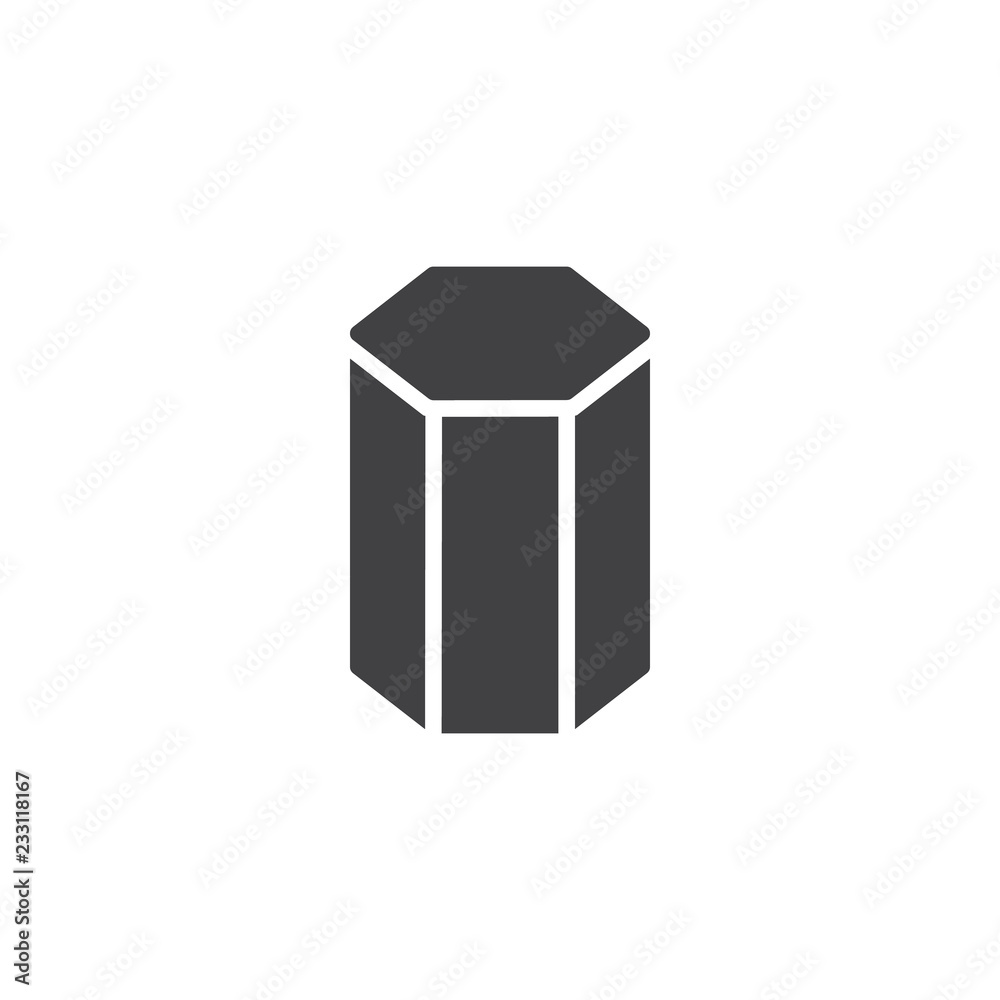 Cylinder geometrical figure vector icon. filled flat sign for mobile concept and web design. Hexagonal cylinder geometric shape simple solid icon. Symbol, logo illustration. Pixel perfect vector Cylinder geometrical figure vector icon. filled flat sign for mobile concept and web design. Hexagonal cylinder geometric shape simple solid icon. Symbol, logo illustration. Pixel perfect vector