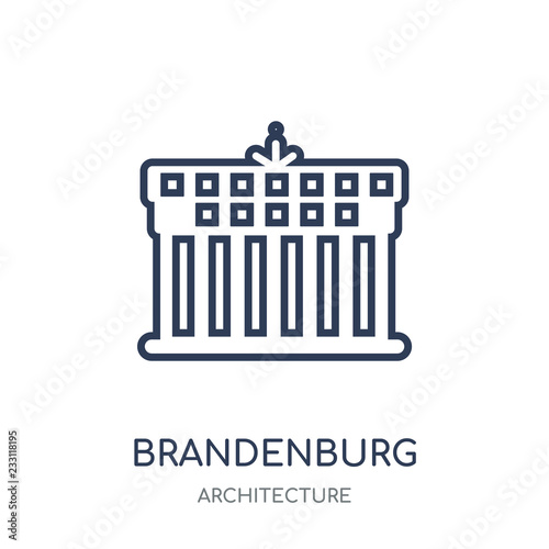 Brandenburg icon. Brandenburg linear symbol design from Architecture collection.
