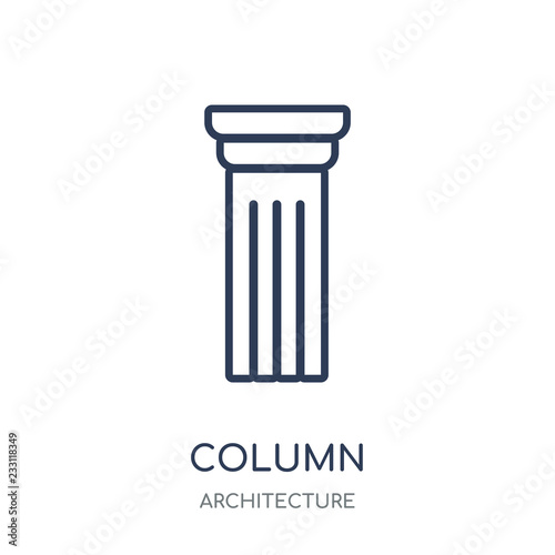 Column icon. Column linear symbol design from Architecture collection.