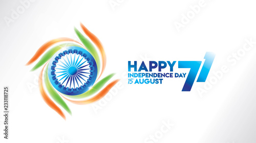 indian independence day design for greeting or banner or background