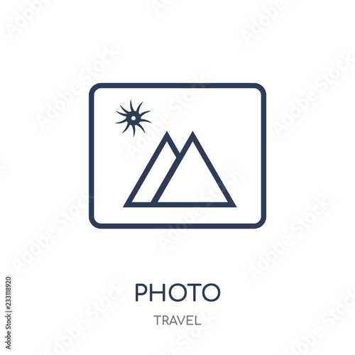 Free Download Photo icon. Photo linear symbol design from Travel collection. - GFXLoad