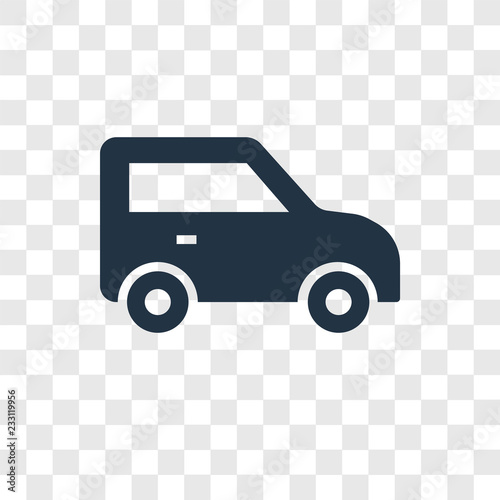 Car toy vector icon isolated on transparent background, Car toy transparency logo design