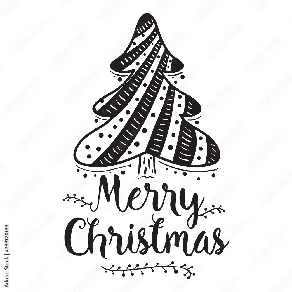 Merry Christmas typography. Merry Christmas typography.