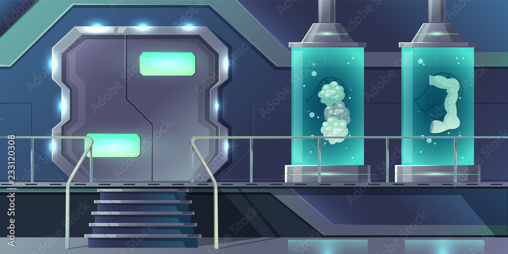 Human internal organs cloning cartoon vector concept. Pancreatic