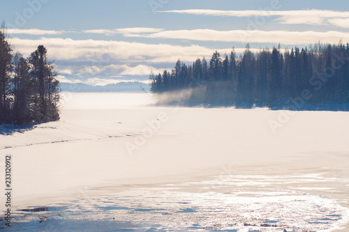 Bright December Morning on Cascade Lake