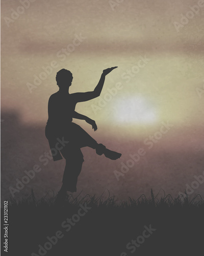 Indian Girl Dancing Under The Sunset 