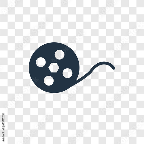 Film Roll vector icon isolated on transparent background, Film Roll transparency logo design