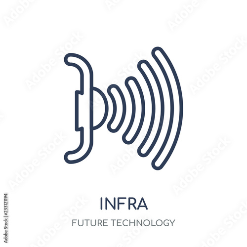 Infrared icon. Infrared linear symbol design from Future technology collection. Simple element vector illustration. Can be used in web and mobile.