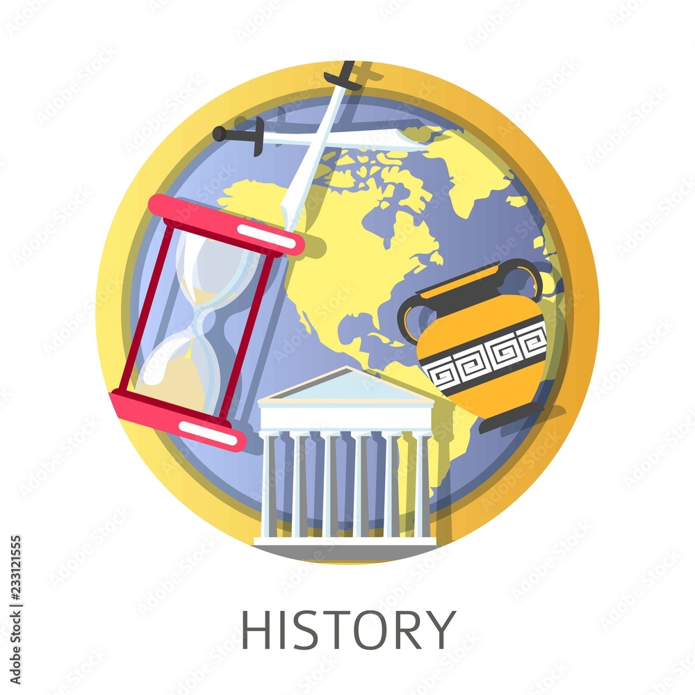 Obraz premium History study, school and university discipline of ancient times