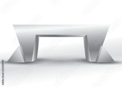 gate exhibition with modern concept geometric and elegant