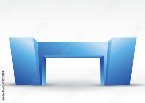 gate exhibition with modern concept geometric and elegant