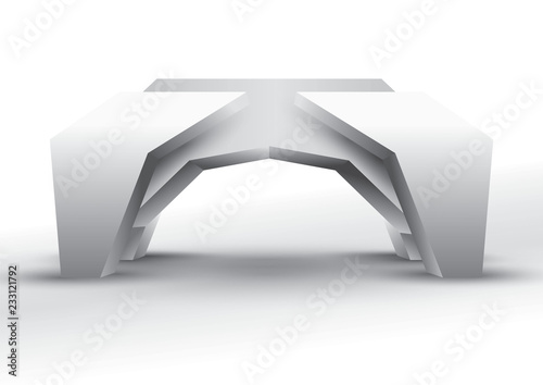 gate exhibition with modern concept geometric and elegant