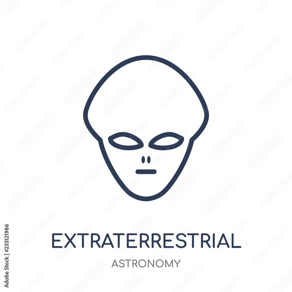 Extraterrestrial icon. Extraterrestrial linear symbol design from Astronomy collection. Simple element vector illustration. Can be used in web and mobile.