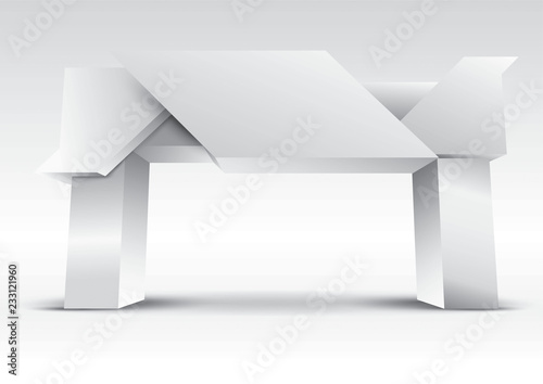gate exhibition with modern concept geometric and elegant