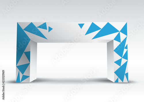 gate exhibition with modern concept geometric and elegant