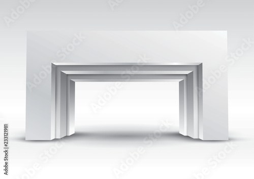 gate exhibition with modern concept geometric and elegant
