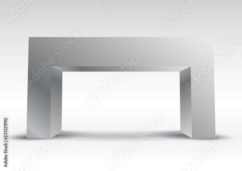 gate exhibition with modern concept geometric and elegant