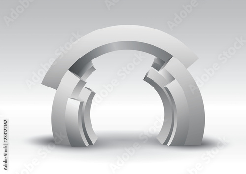gate exhibition with modern concept geometric and elegant