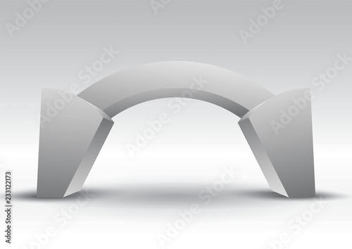 gate exhibition with modern concept geometric and elegant
