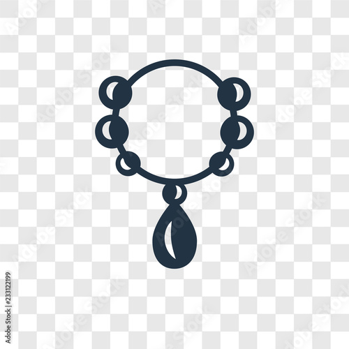Necklace vector icon isolated on transparent background, Necklace transparency logo design