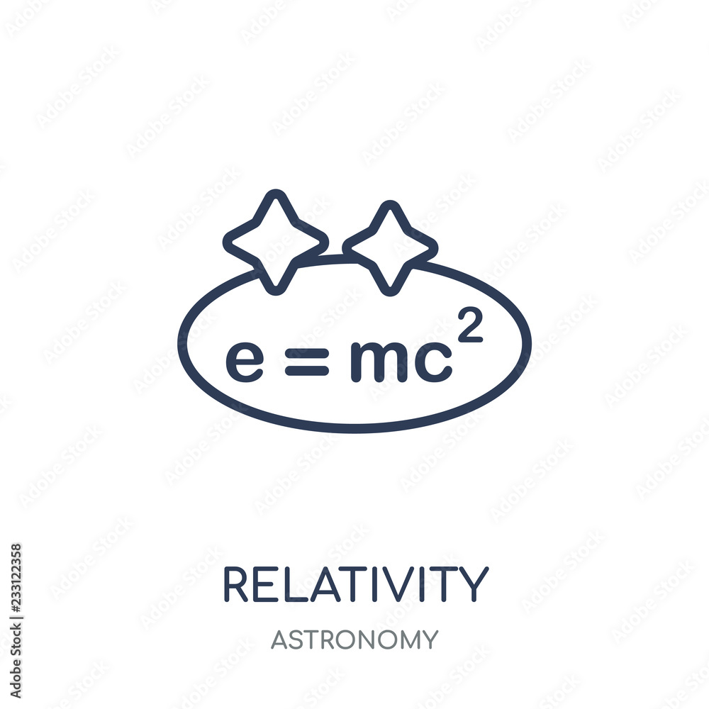 Relativity icon. Relativity linear symbol design from Astronomy collection. Simple element vector illustration. Can be used in web and mobile.