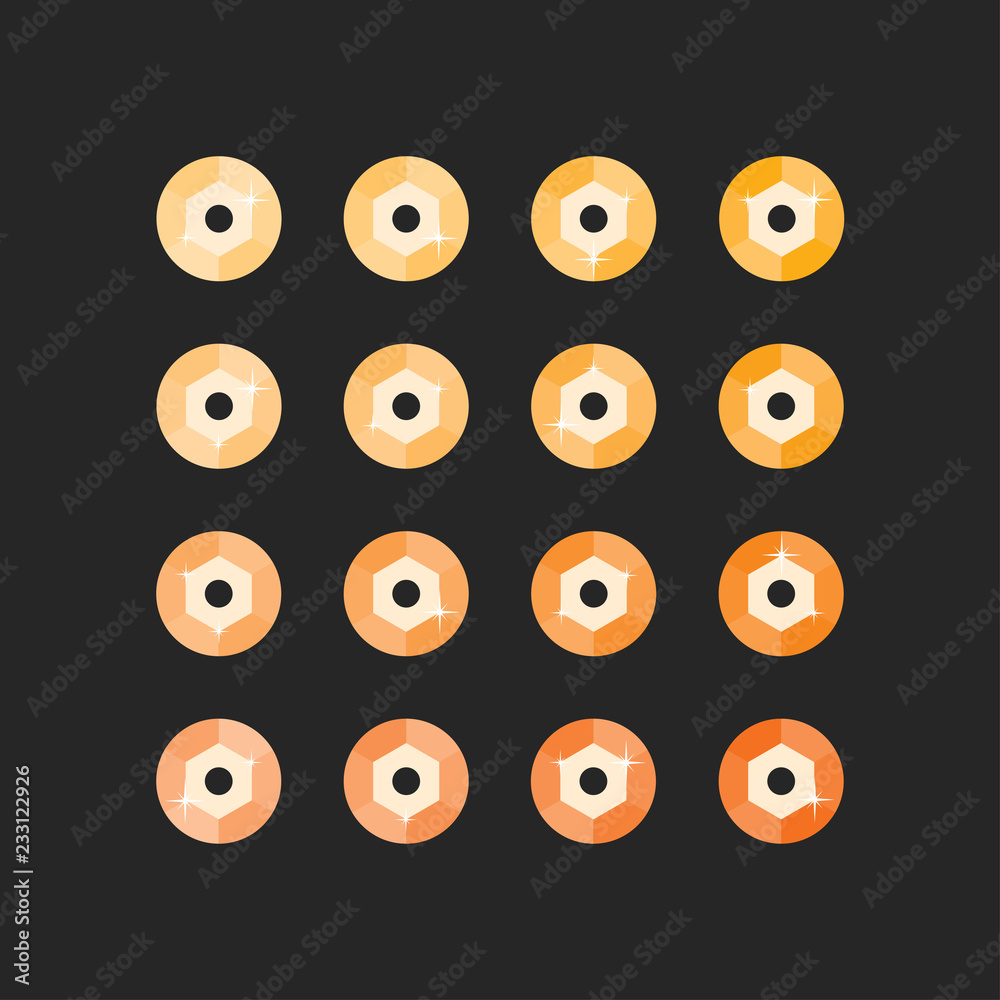 Fototapeta premium The Orange Sequin Glitter Abstract Vector Object.