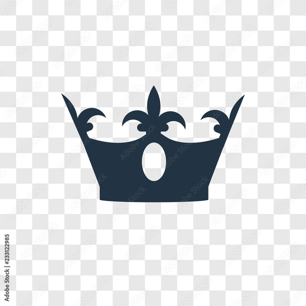King vector icon isolated on transparent background, King transparency ...
