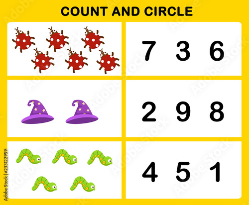 count and circle illustration vector