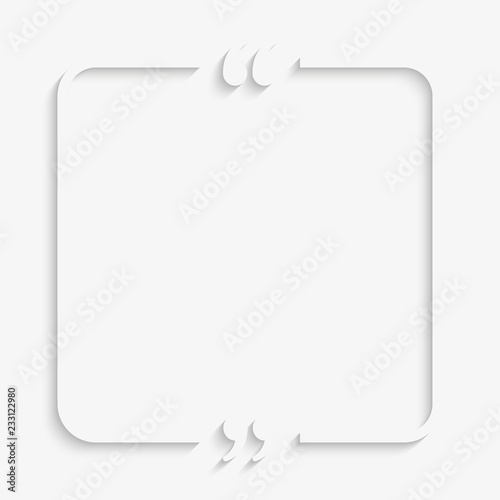 Square Speech Bubble Quote. Speech Qoute Object.