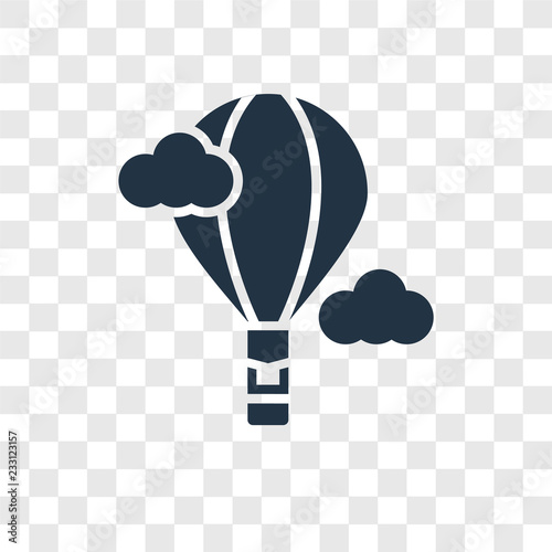 Hot air balloon vector icon isolated on transparent background, Hot air balloon transparency logo design