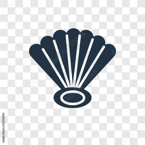 Seashell vector icon isolated on transparent background, Seashell transparency logo design