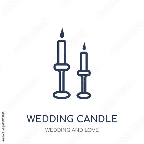 wedding Candle icon. wedding Candle linear symbol design from Wedding and love collection.