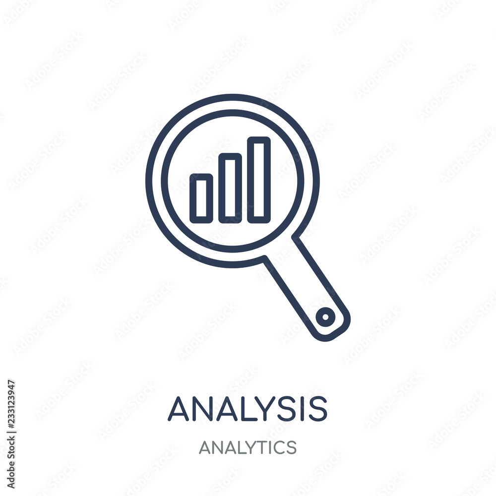 Analysis icon. Analysis linear symbol design from Analytics collection. Analysis icon. Analysis linear symbol design from Analytics collection.
