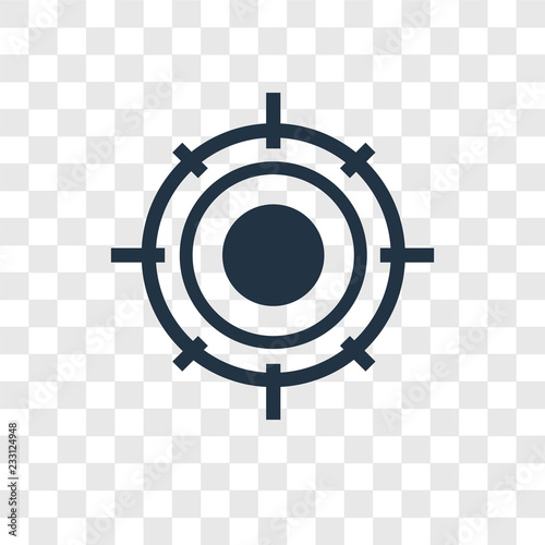 Target vector icon isolated on transparent background, Target transparency logo design