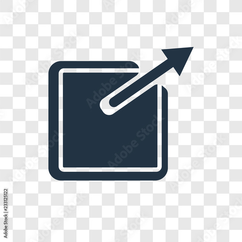Expand vector icon isolated on transparent background, Expand transparency logo design