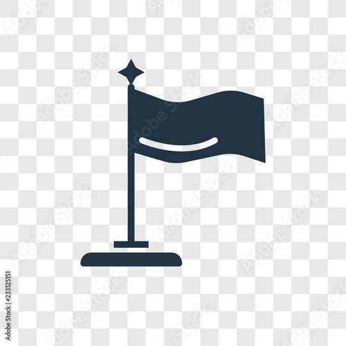 Flag vector icon isolated on transparent background, Flag transparency logo design