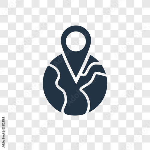 World vector icon isolated on transparent background, World transparency logo design